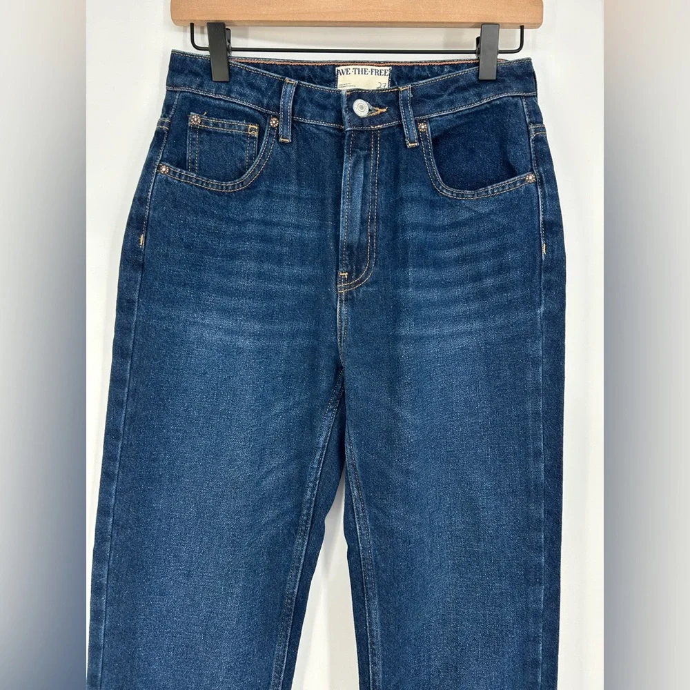 We the Free Pacifica High Rise Slim Straight Jeans‎ Dark Wash- Size 27